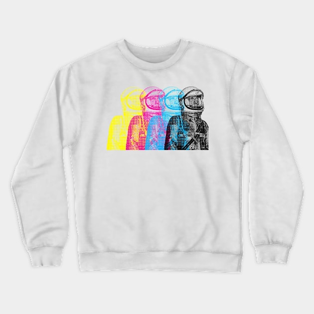 Astronaut Offset Crewneck Sweatshirt by Wright Art